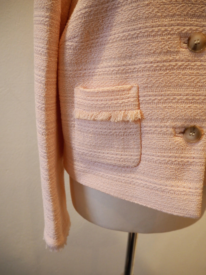 Hobbs Pink Cropped Jacket 12 New RRP £179