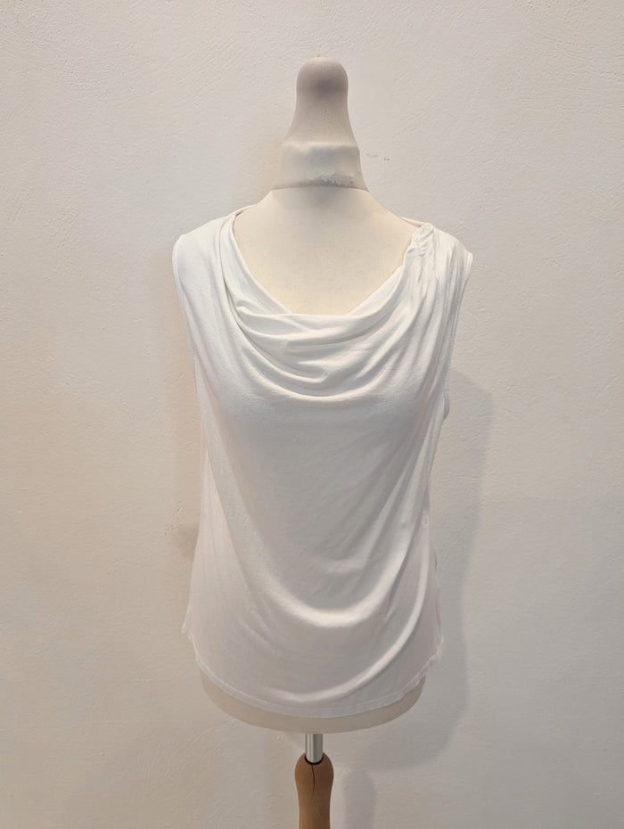Hobbs White Cowl neck top S