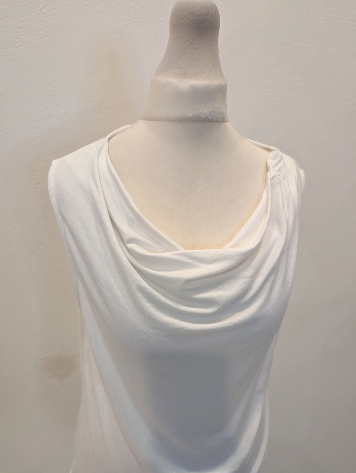 Hobbs White Cowl neck top S