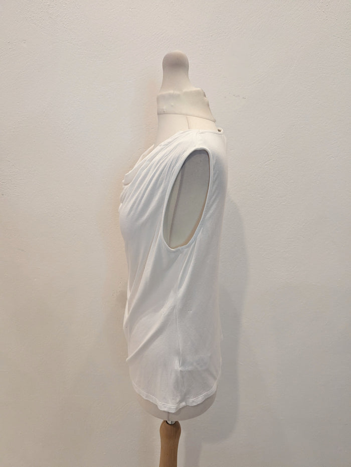Hobbs White Cowl neck top S