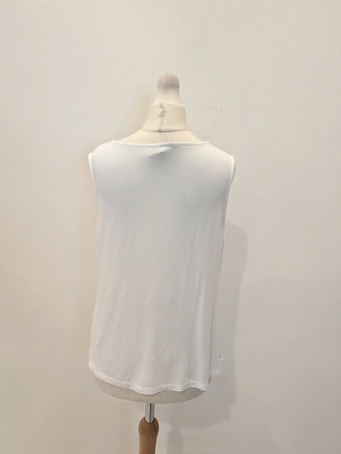 Hobbs White Cowl neck top S