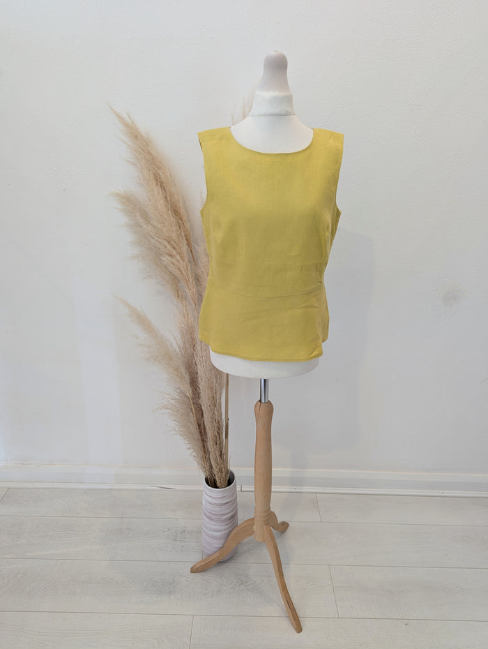 Hobbs Yellow Linen Top 10
