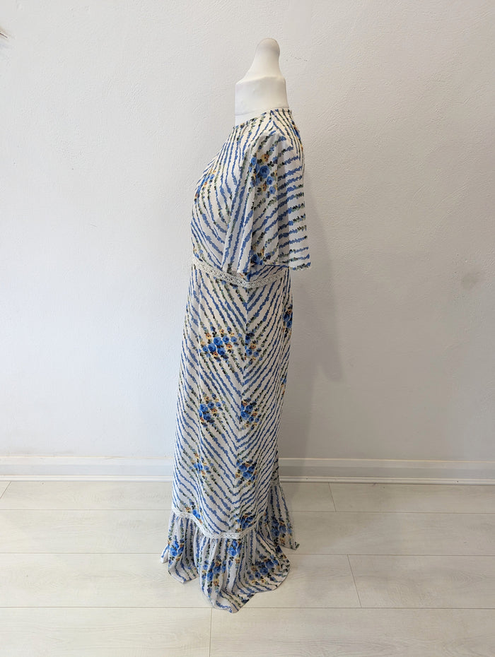 Hope & Ivy Cream Floral Maxi 14 NWT