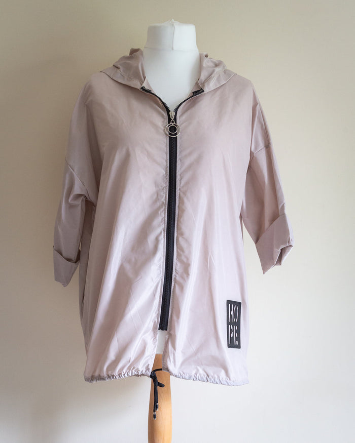 Hope light weight rain jacket in cream