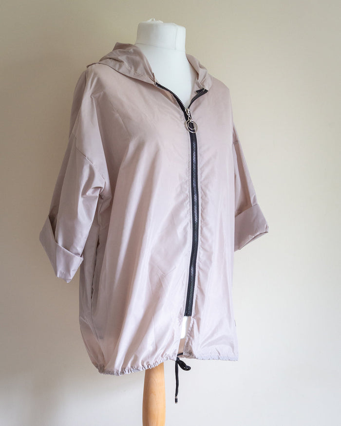 Hope light weight rain jacket in cream