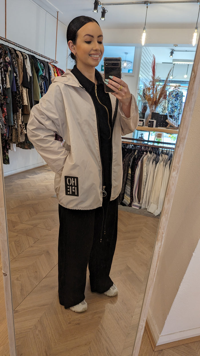 Hope light weight rain jacket in cream