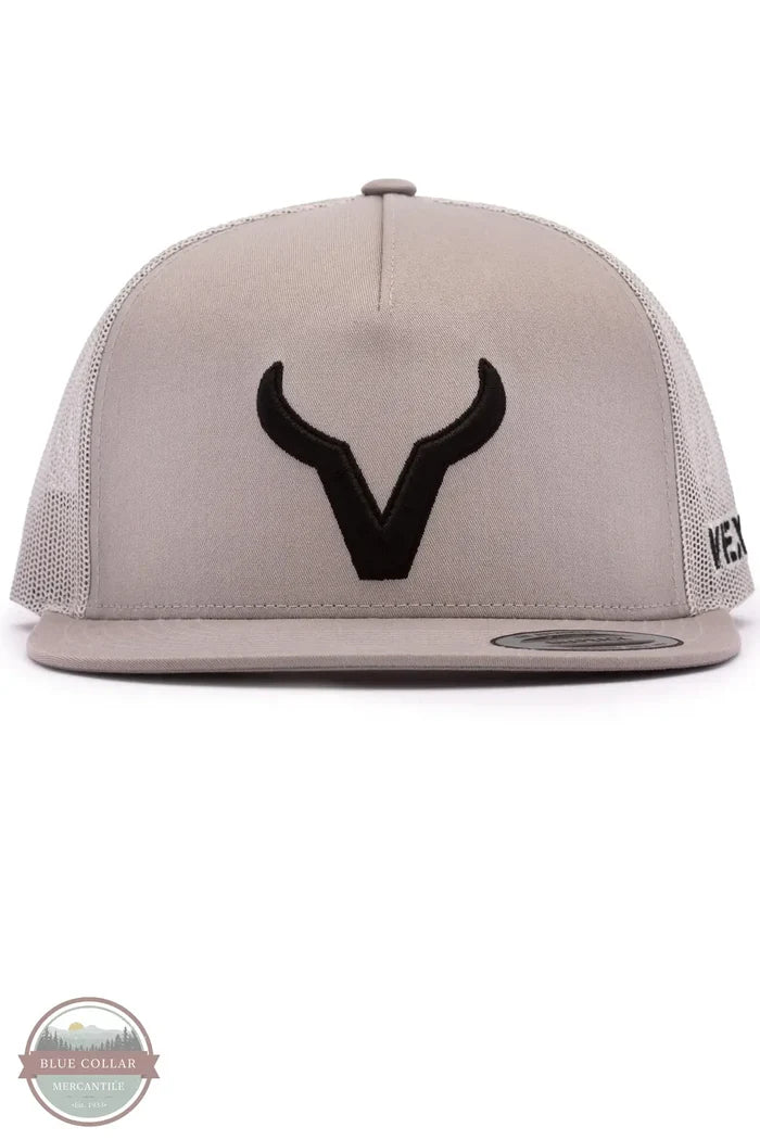 Vexil Brand - Black Icon - Silver/Silver Mesh Baseball Hat front view