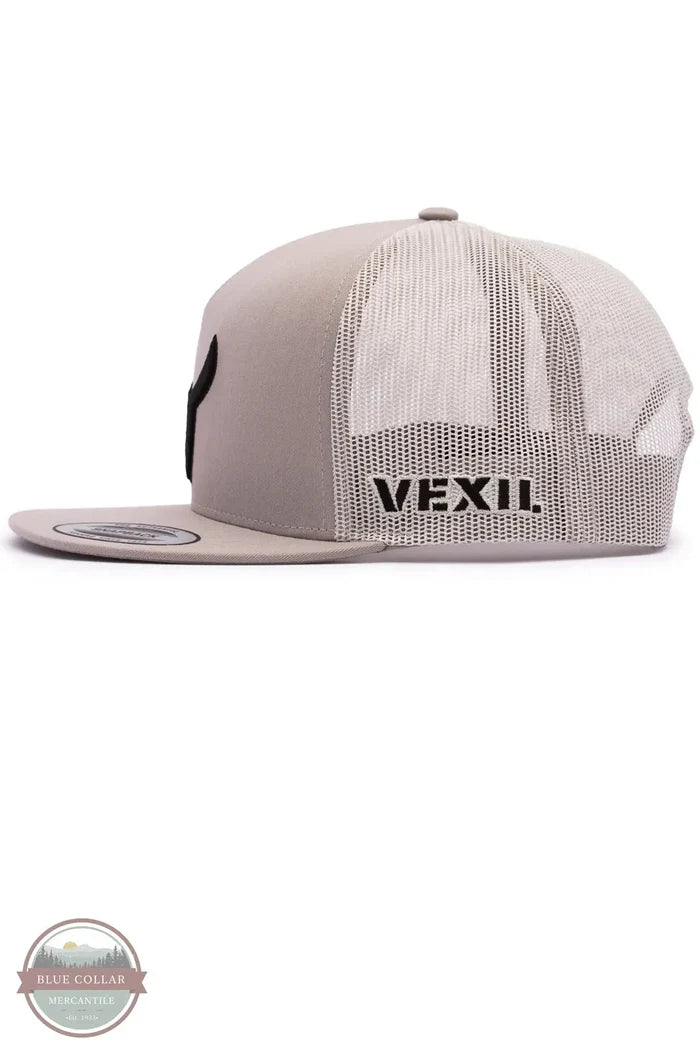 Vexil Brand - Black Icon - Silver/Silver Mesh Baseball Hat side view