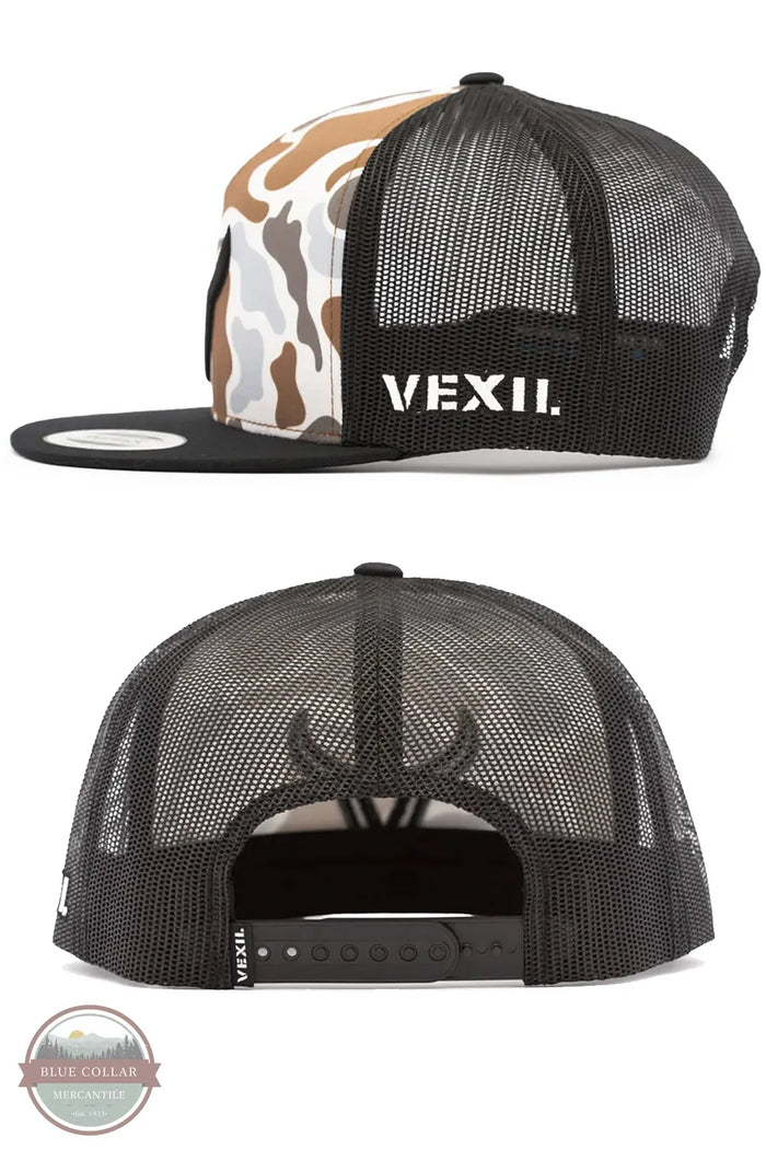 Vexil Brand - Black Icon - Black/Light Retro Camo/Black Mesh back views