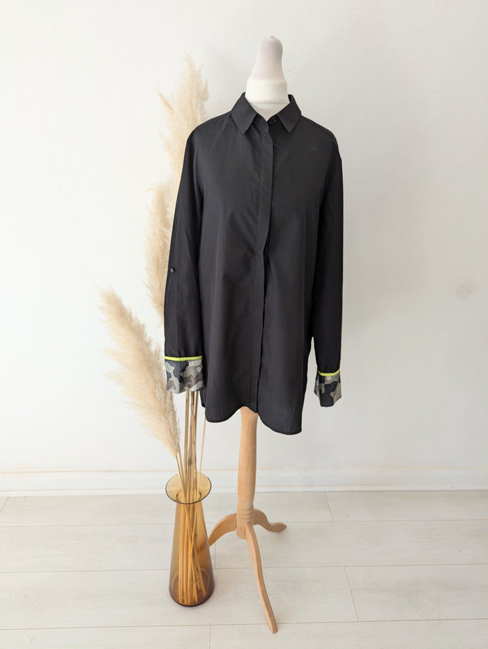 Hukka Black Animal Cuff Shirt 10