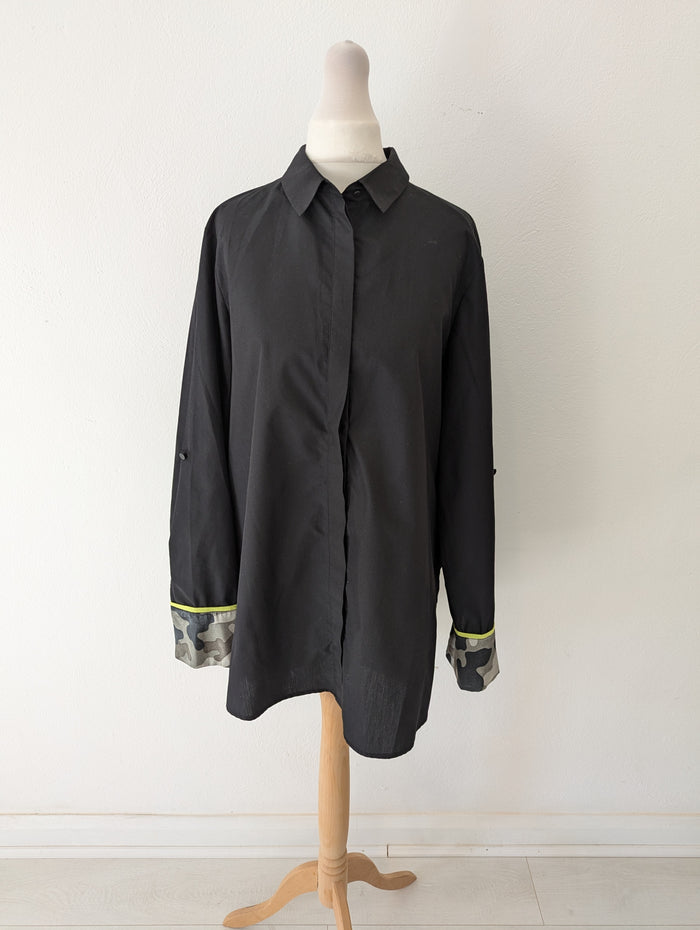 Hukka Black Animal Cuff Shirt 10