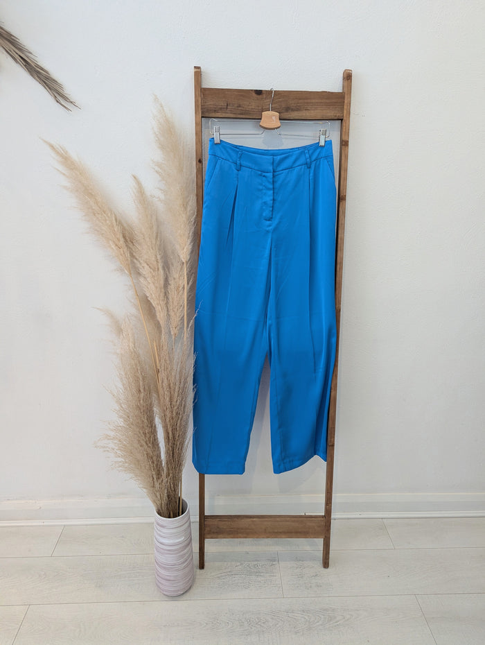 Hush Blue Satin Trousers 10