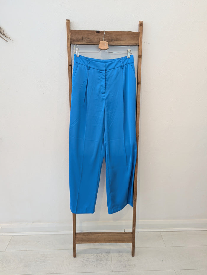 Hush Blue Satin Trousers 10