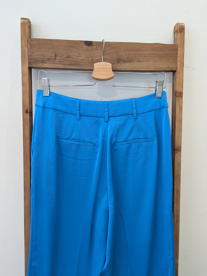 Hush Blue Satin Trousers 10