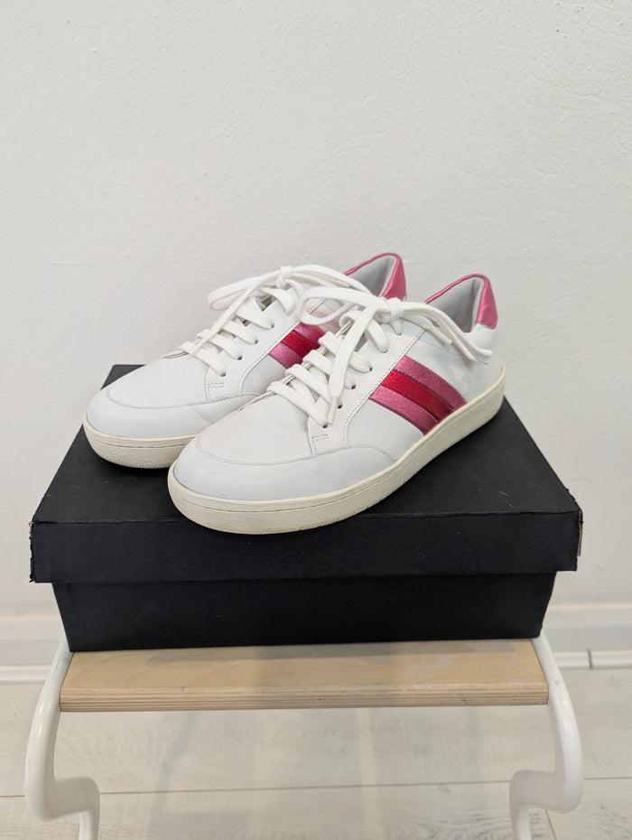 Hush Pink stripe trainers 5