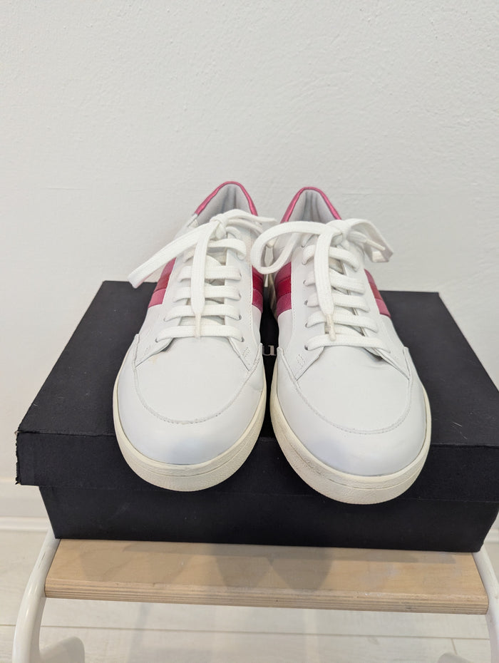 Hush Pink stripe trainers 5
