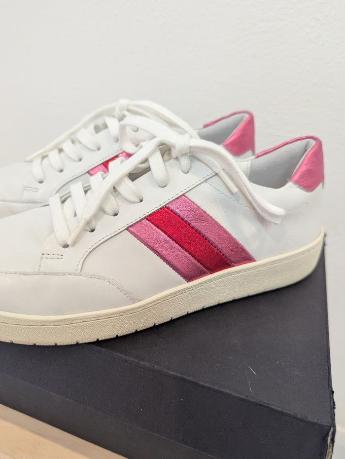 Hush Pink stripe trainers 5