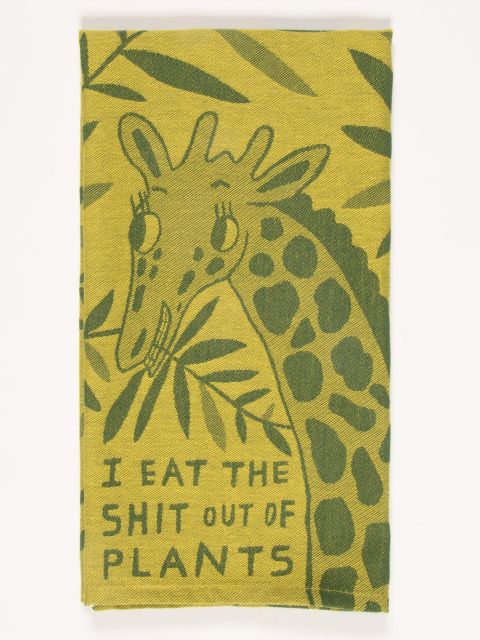 I Eat Shit Out Of Plants - Woven Dish Towel BLUEQ