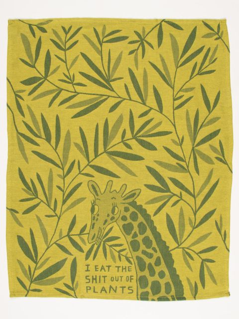 I Eat Shit Out Of Plants - Woven Dish Towel BLUEQ
