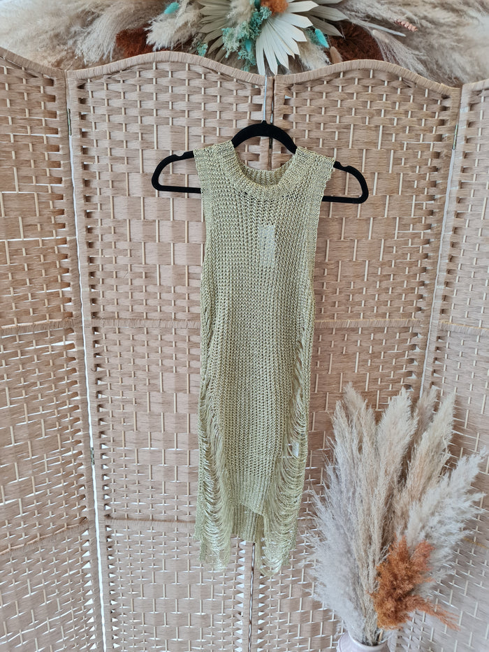 I-X London Gold Mesh Coverup M