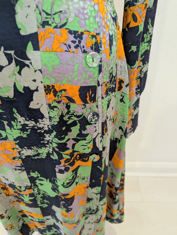 Ichi Green Print Dress 36