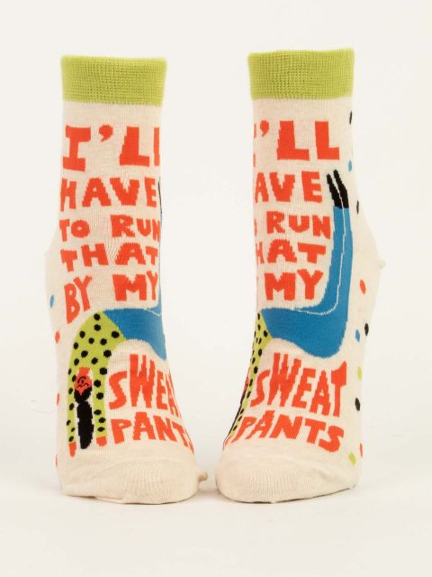 I'll Have To Run That By My Sweatpants W-Ankle Socks BLUEQ