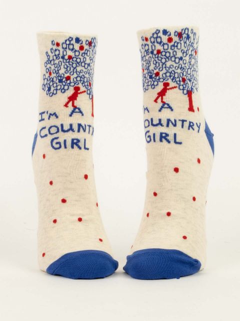 I'm A Country Girl W-Ankle Socks BLUEQ