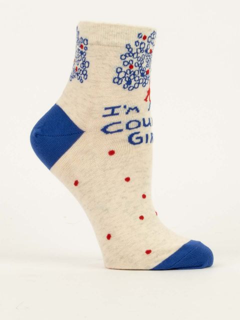 I'm A Country Girl W-Ankle Socks BLUEQ