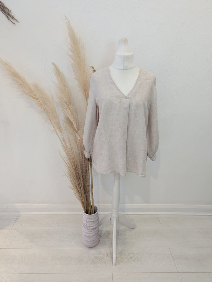 InWear Beige Linen Blouse 14
