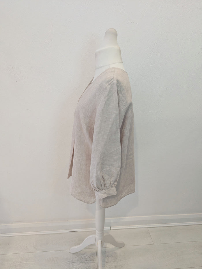 InWear Beige Linen Blouse 14
