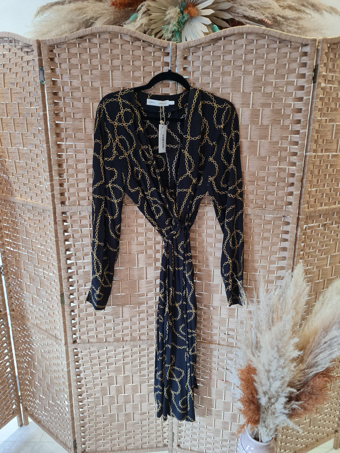 Inwear Chain Wrap Dress Size 12