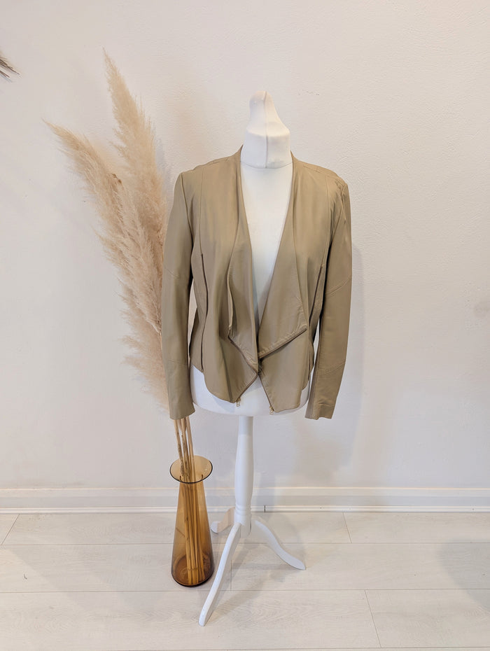 InWear Cream Leather Jacket 12