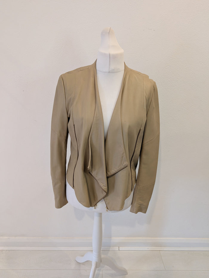 InWear Cream Leather Jacket 12