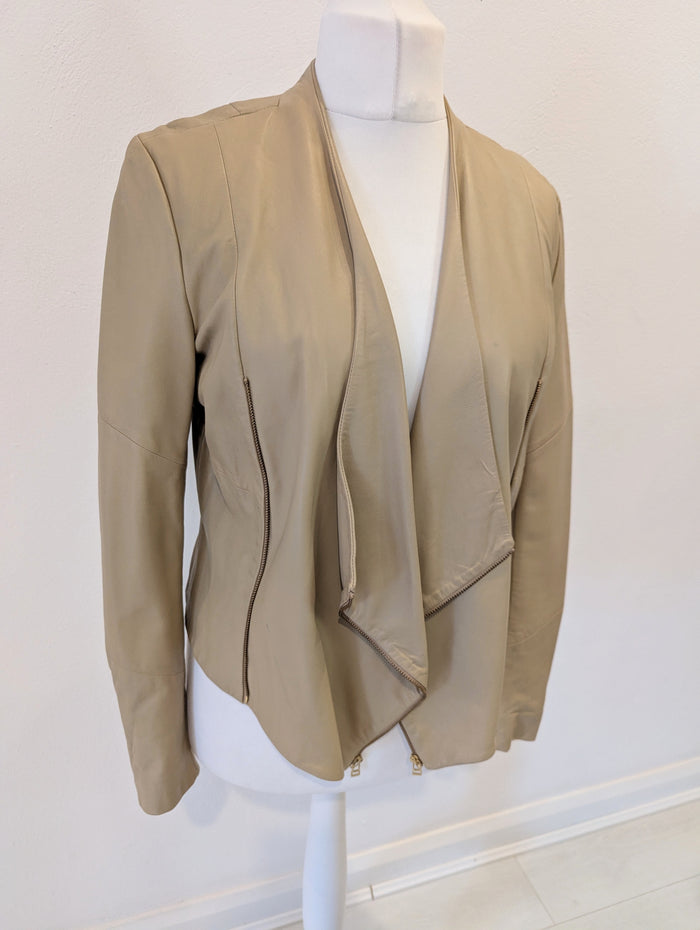 InWear Cream Leather Jacket 12