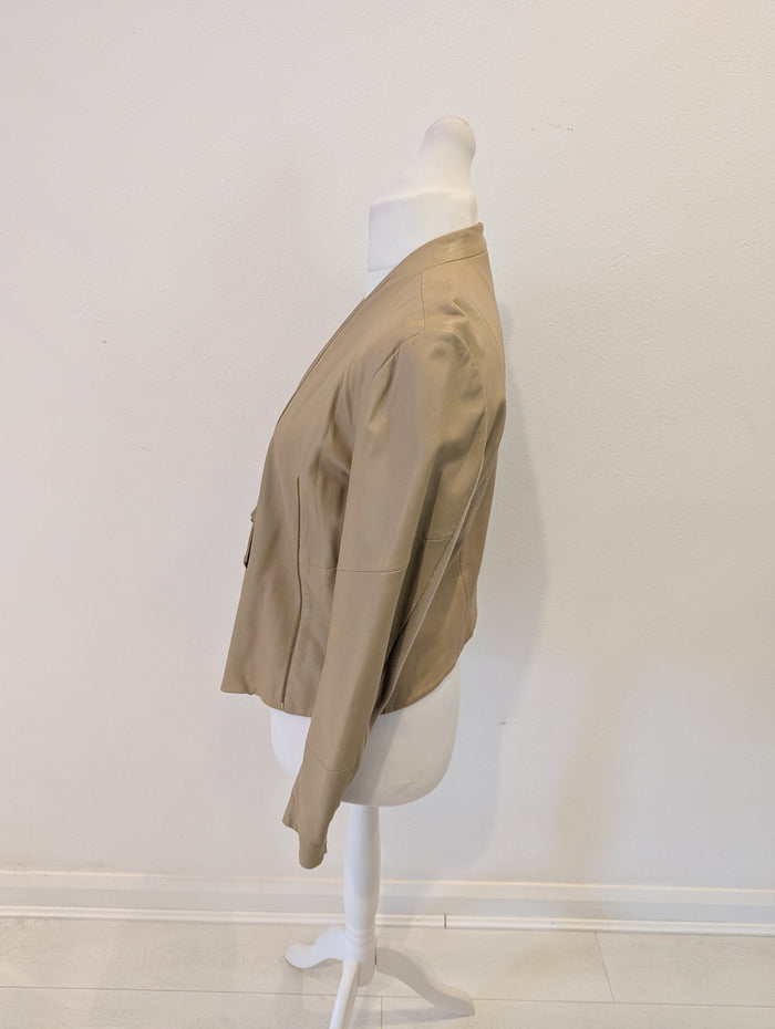 InWear Cream Leather Jacket 12