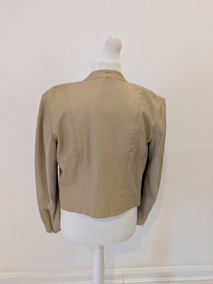 InWear Cream Leather Jacket 12