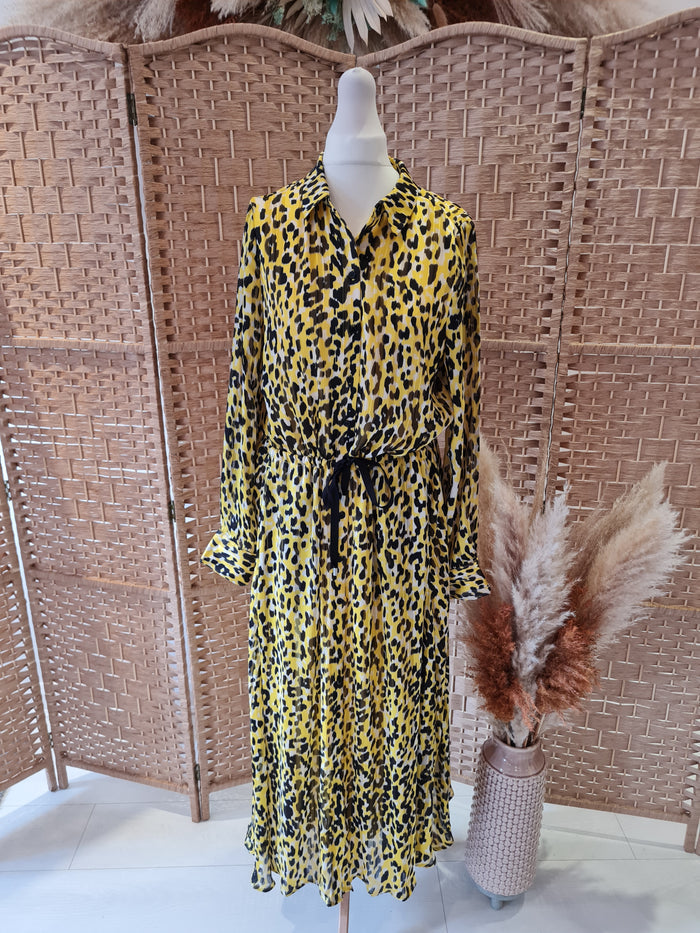 InWear yellow animal print maxi 6 NEW RRP £125