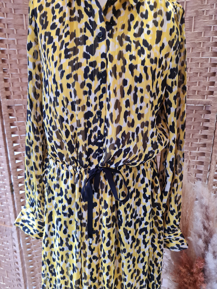 InWear yellow animal print maxi 6 NEW RRP £125