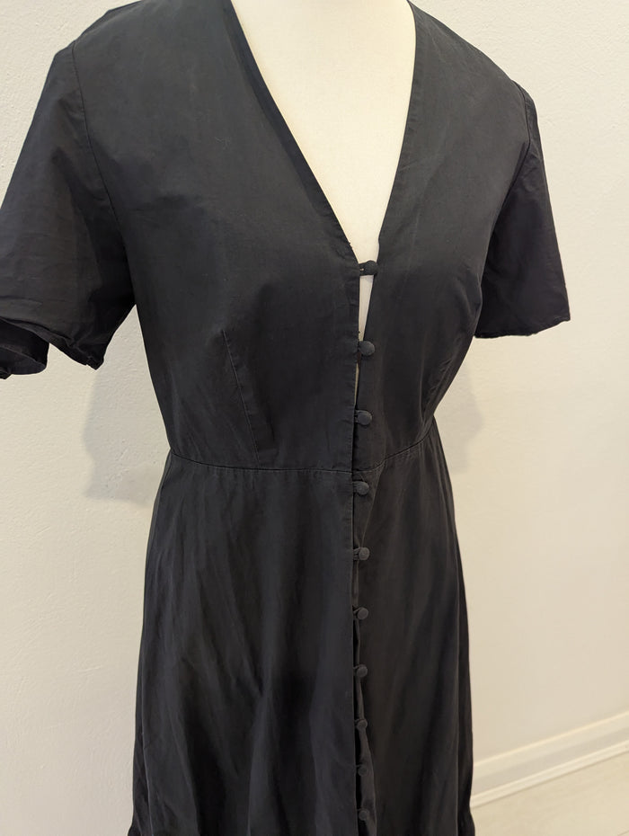 Iris & Ink black cotton maxi dress 8