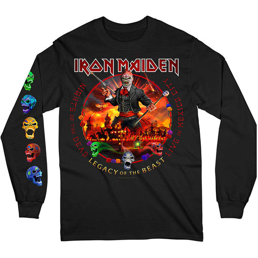 Iron Maiden Long Sleeved T Shirt - Nights Of The Dead Rock Off