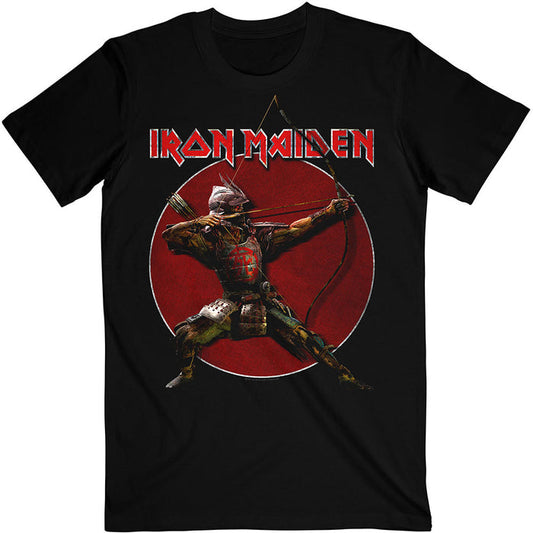 Iron Maiden T-shirt - Senjutsu Eddie Archer Red Circle Rock Off