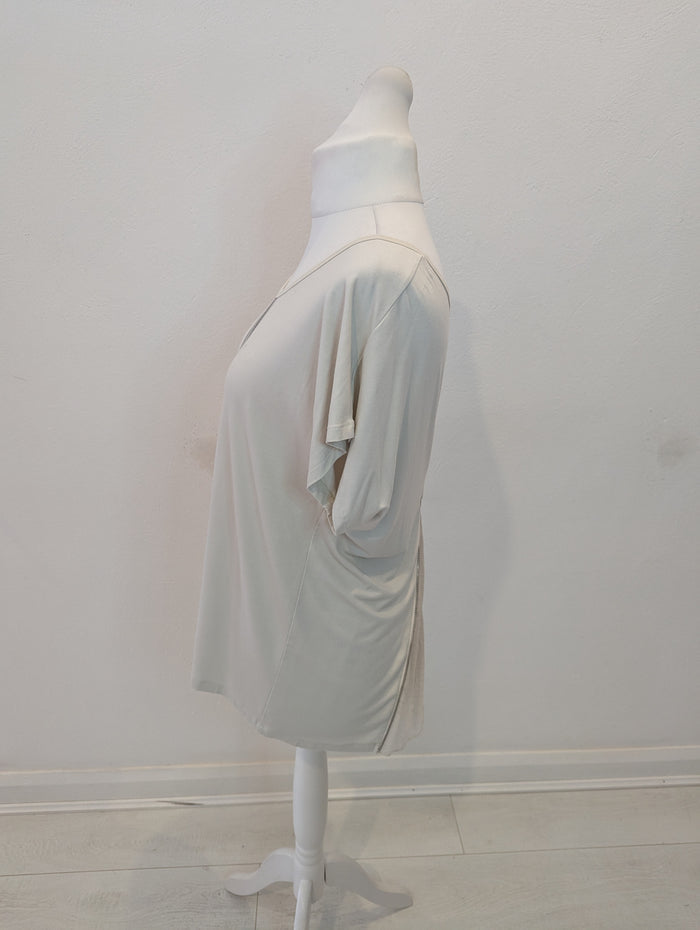 Isabel De Pedro Black/Cream Zip Top Size 12