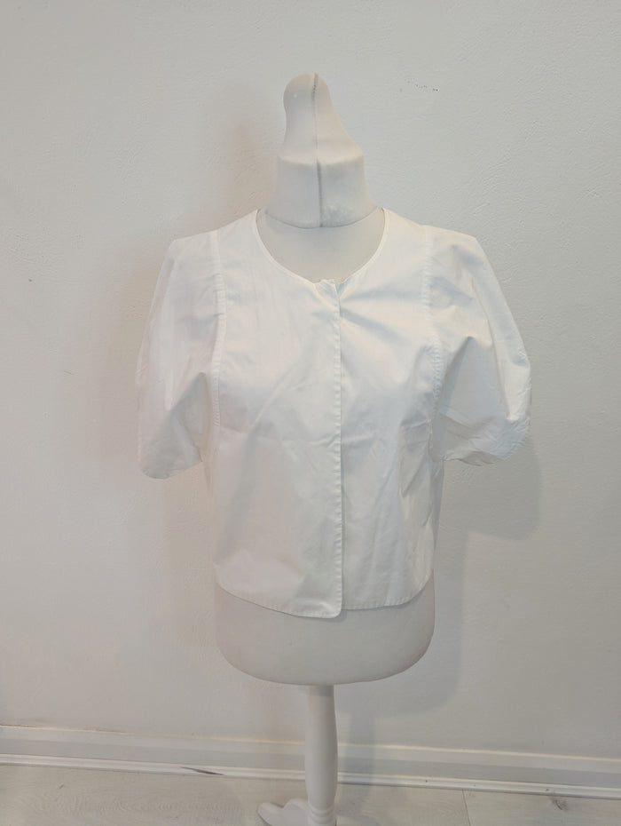 Ischiko White Cotton Shrug M