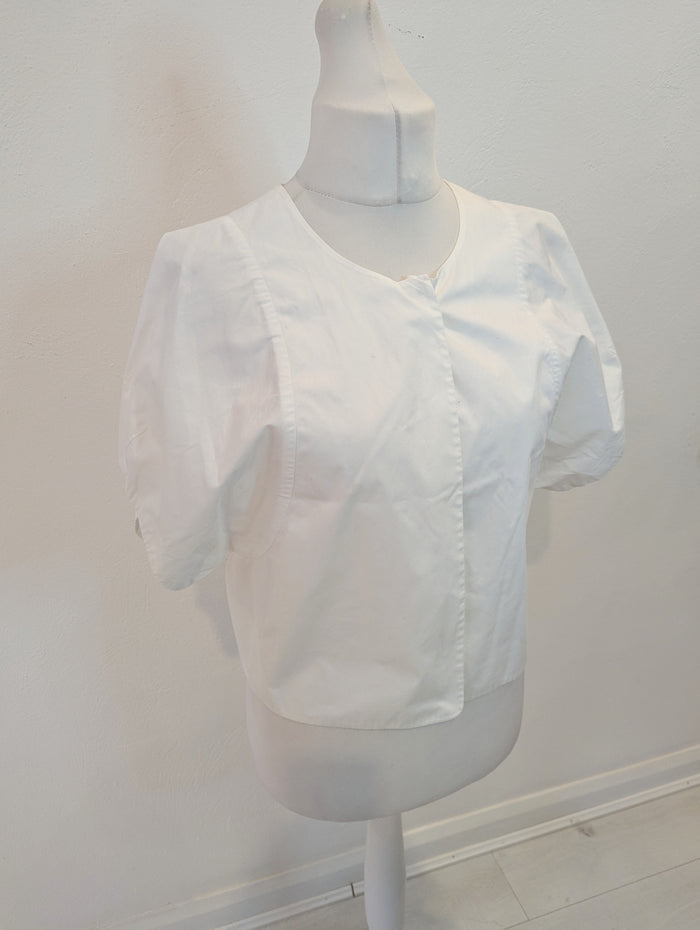 Ischiko White Cotton Shrug M