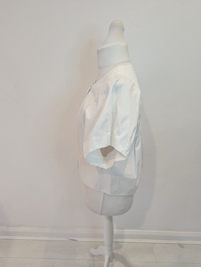 Ischiko White Cotton Shrug M