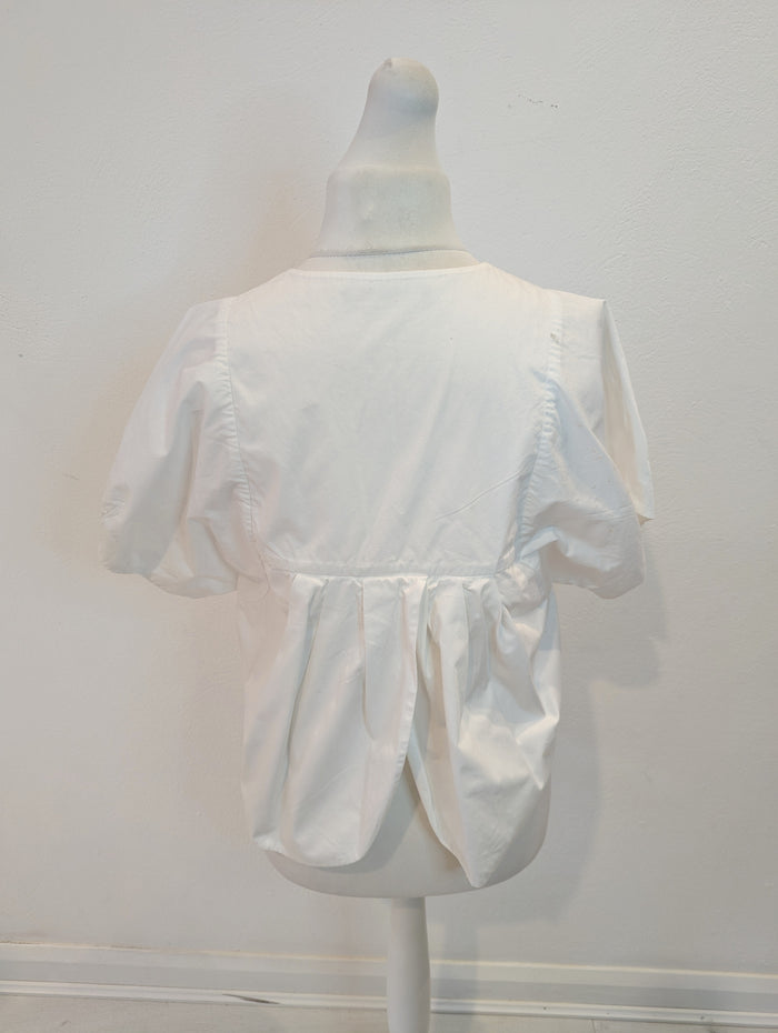 Ischiko White Cotton Shrug M