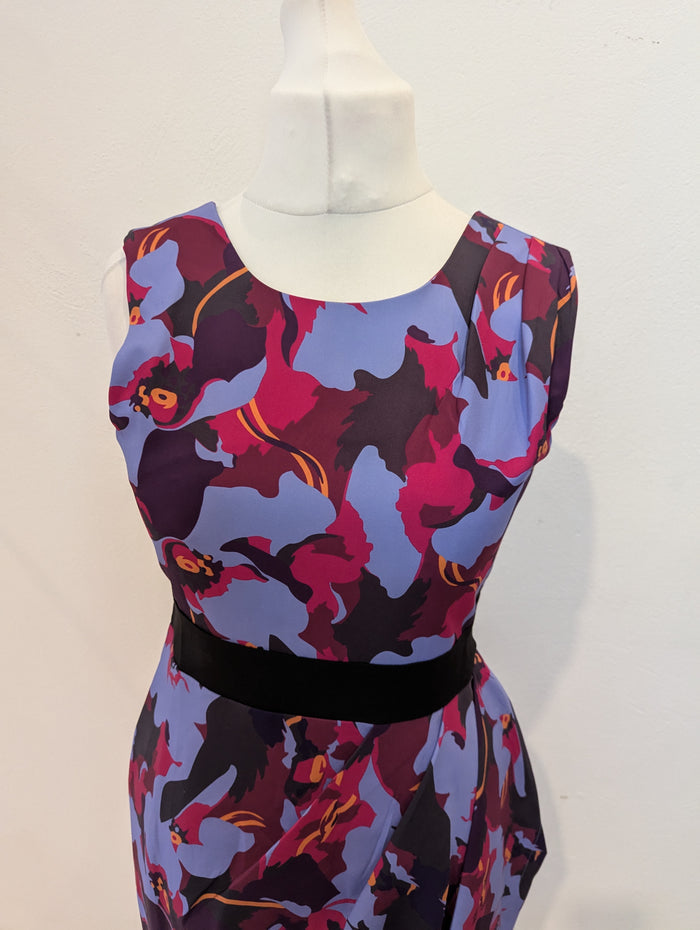 Izabel London Purple floral Dress 12 NWT