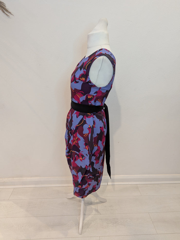 Izabel London Purple floral Dress 12 NWT