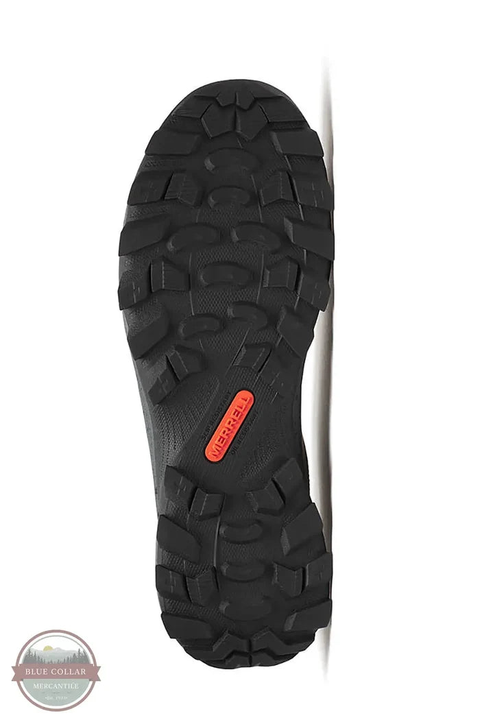 MERRELL J007891 Men's Moab Speed 2 Waterproof Carbon Fiber Work Shoe in Dark Taupe outer sole view