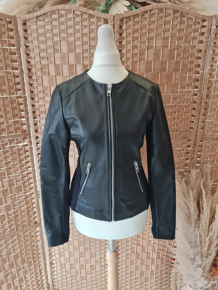 Jaeger Black Leather Jacket 8